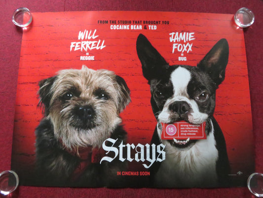 STRAYS UK QUAD ROLLED POSTER WILL FERRELL JAMIE FOXX 2023