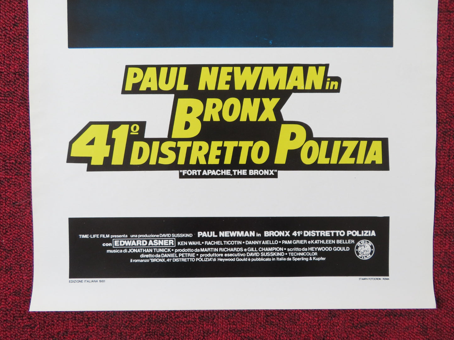 FORT APACHE THE BRONX ITALIAN LOCANDINA POSTER PAUL NEWMAN EDWARD ASNER 1981