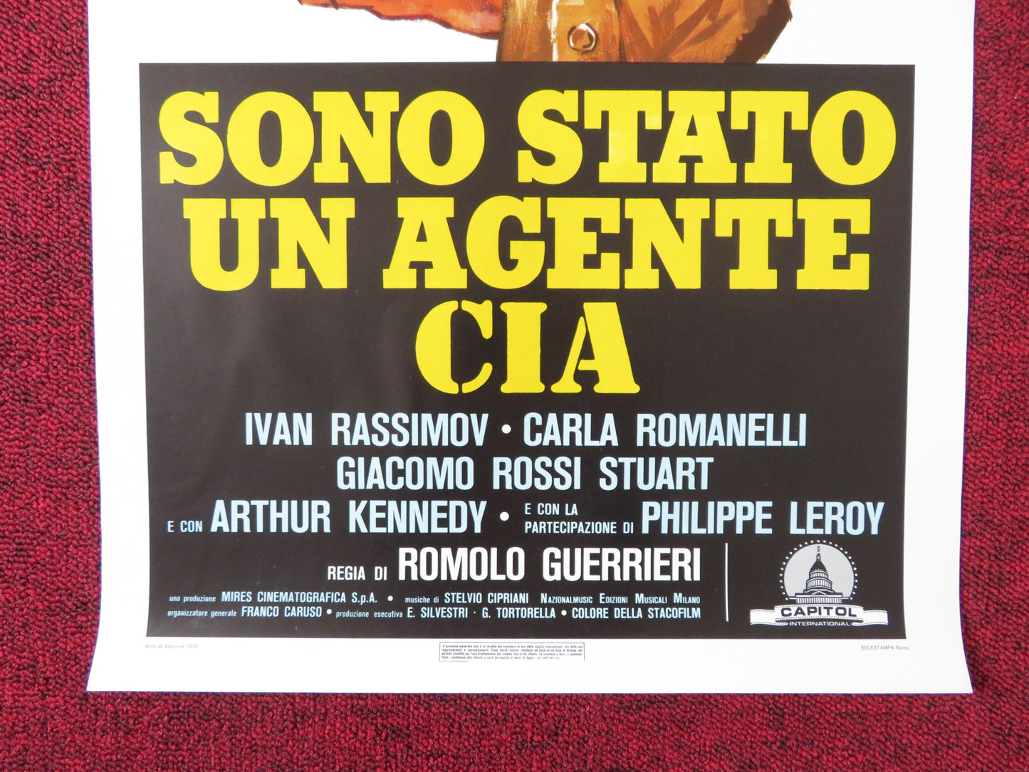 COVERT ACTION ITALIAN LOCANDINA POSTER DAVID JANSSEN CORINNE CLERY 1978