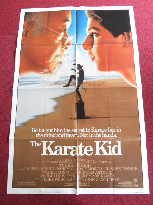 THE KARATE KID FOLDED US ONE SHEET POSTER RALPH MACCHIO PAT MORITA 1984