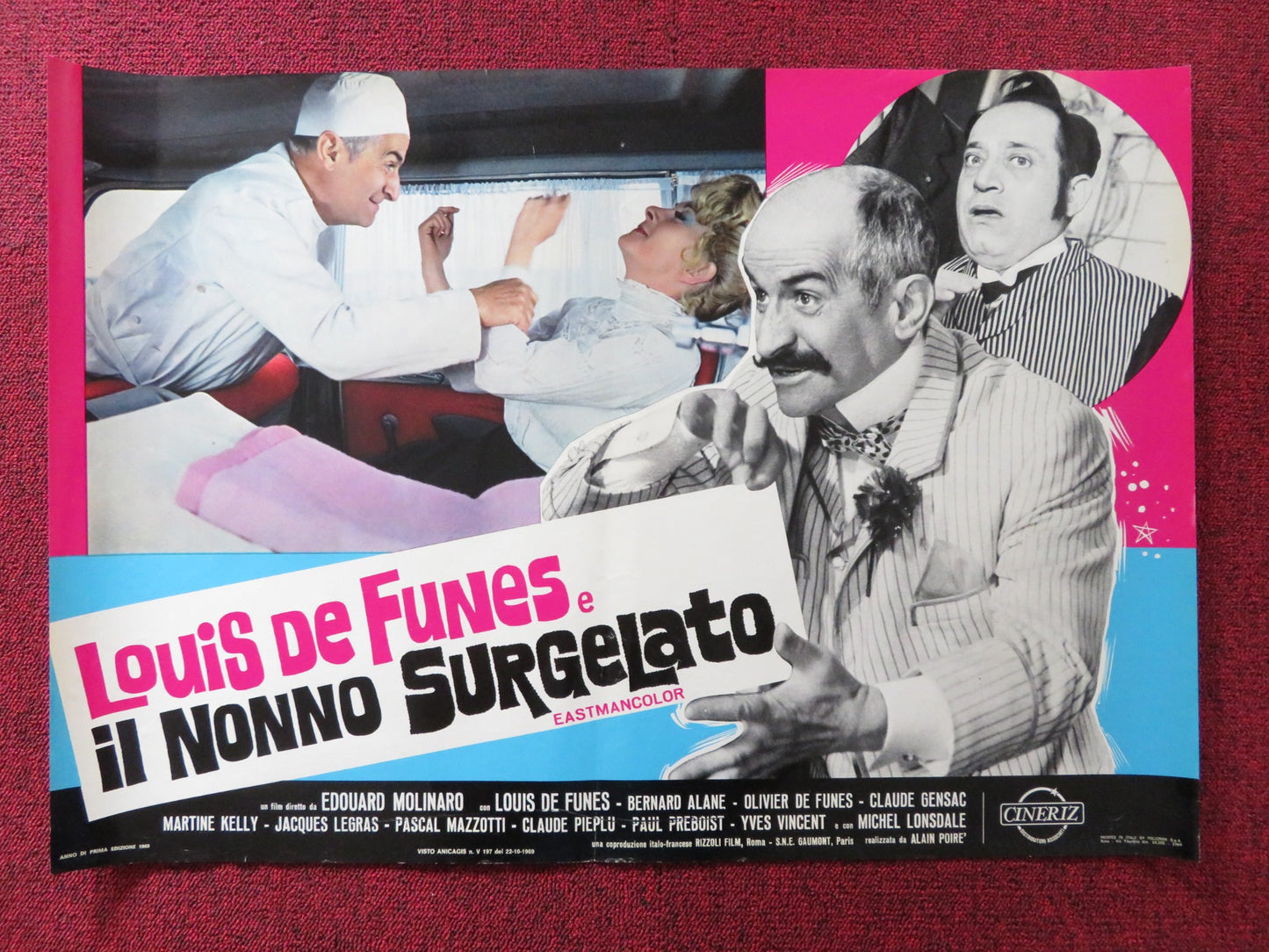 HIBERNATUS - B ITALIAN FOTOBUSTA POSTER LOUIS DE FUNES MICHAEL LONSDALE 1969