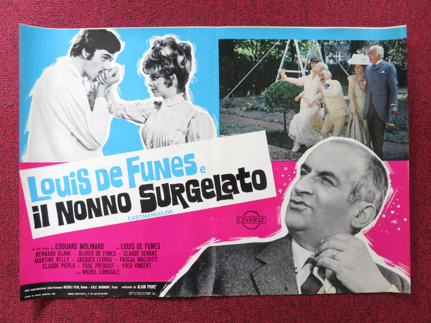 HIBERNATUS - D ITALIAN FOTOBUSTA POSTER LOUIS DE FUNES MICHAEL LONSDALE 1969