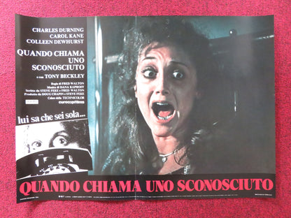 WHEN A STRANGER CALLS - B ITALIAN FOTOBUSTA POSTER CAROL KANE RUTANYA ALDA 1979