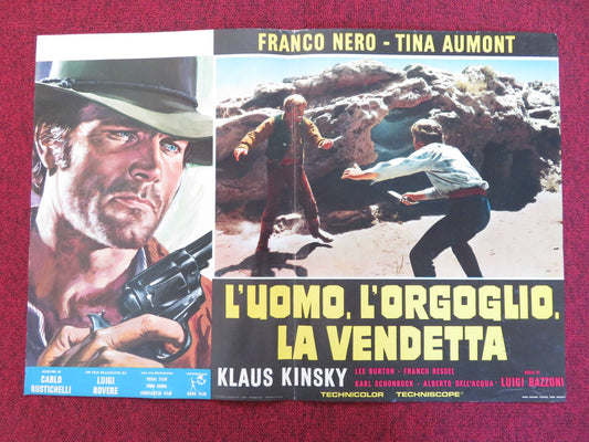 MAN, PRIDE & VENGEANCE  -A ITALIAN FOTOBUSTA POSTER FRANCO NERO TINA AUMONT 1967