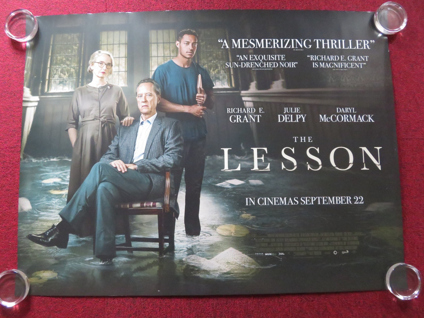 THE LESSON UK QUAD ROLLED POSTER RICHARD E. GRANT JULIE DELPY 2023