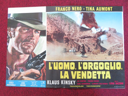 MAN, PRIDE & VENGEANCE  -B ITALIAN FOTOBUSTA POSTER FRANCO NERO TINA AUMONT 1967