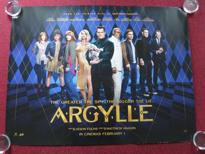 ARGYLLE UK QUAD ROLLED POSTER HENRY CAVILL DUA LIPA 2024