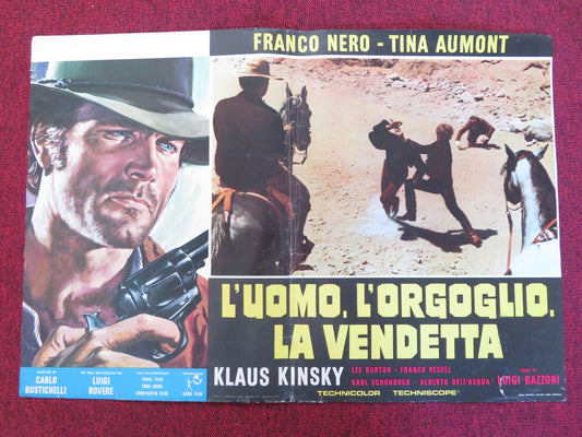 MAN, PRIDE & VENGEANCE  -C ITALIAN FOTOBUSTA POSTER FRANCO NERO TINA AUMONT 1967