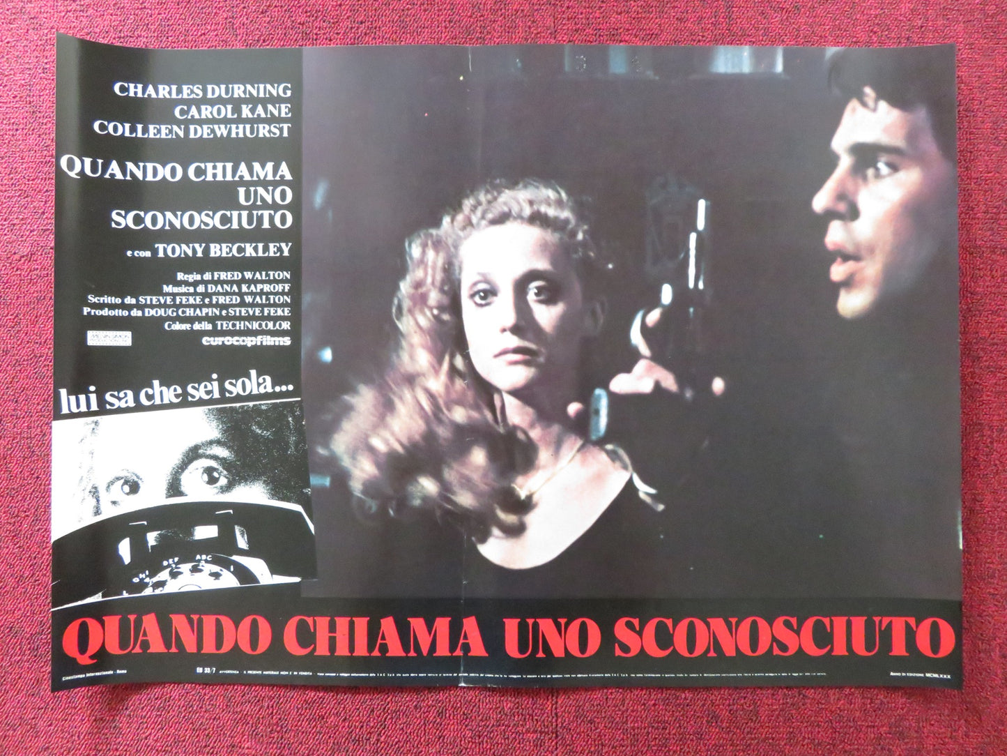 WHEN A STRANGER CALLS - F ITALIAN FOTOBUSTA POSTER CAROL KANE RUTANYA ALDA 1979