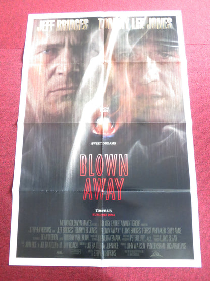 BLOWN AWAY FOLDED US ONE SHEET POSTER JEFF BRIDGES TOMMY LEE JONES 1994