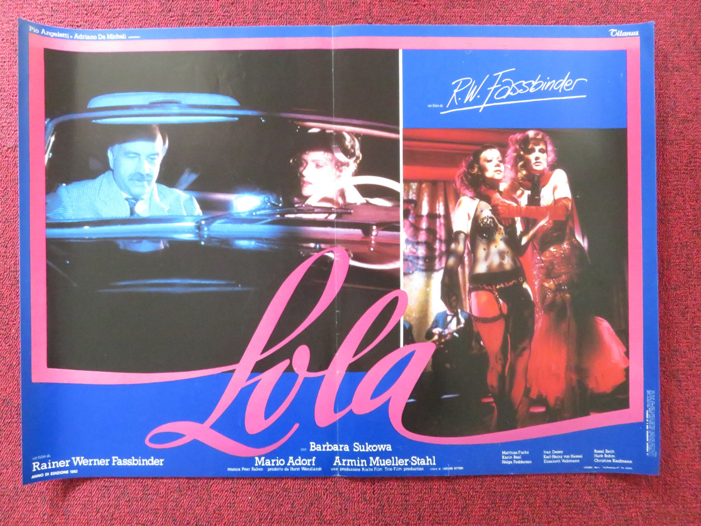 LOLA - A ITALIAN FOTOBUSTA POSTER BARBARA SUKOWA MARIO ADORF 1981