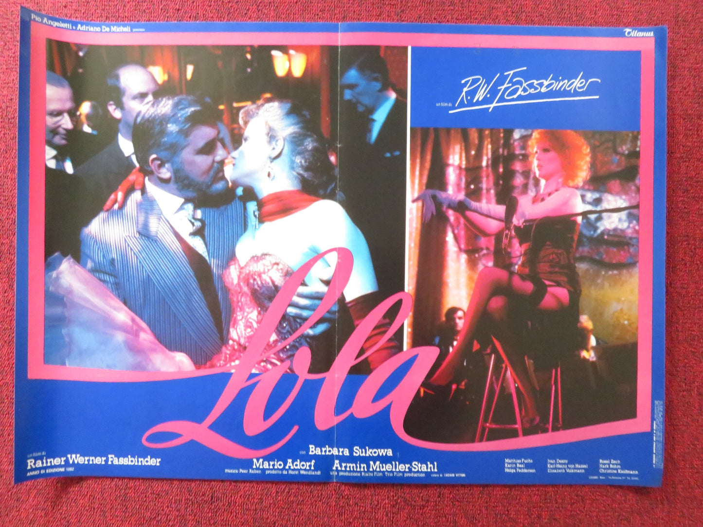 LOLA - B ITALIAN FOTOBUSTA POSTER BARBARA SUKOWA MARIO ADORF 1981