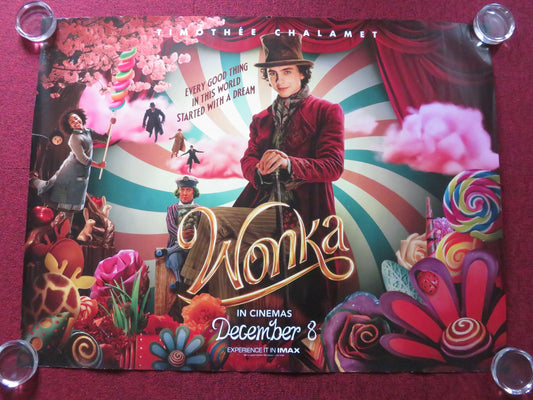 WONKA UK QUAD ROLLED POSTER TIMOTHEE CHALAMET OLIVIA COLMAN 2023