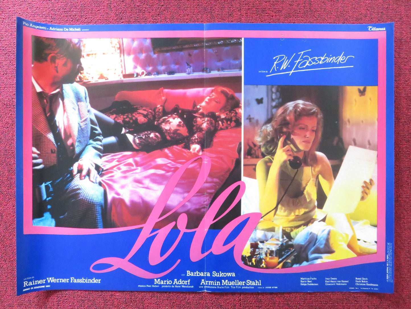 LOLA - C ITALIAN FOTOBUSTA POSTER BARBARA SUKOWA MARIO ADORF 1981