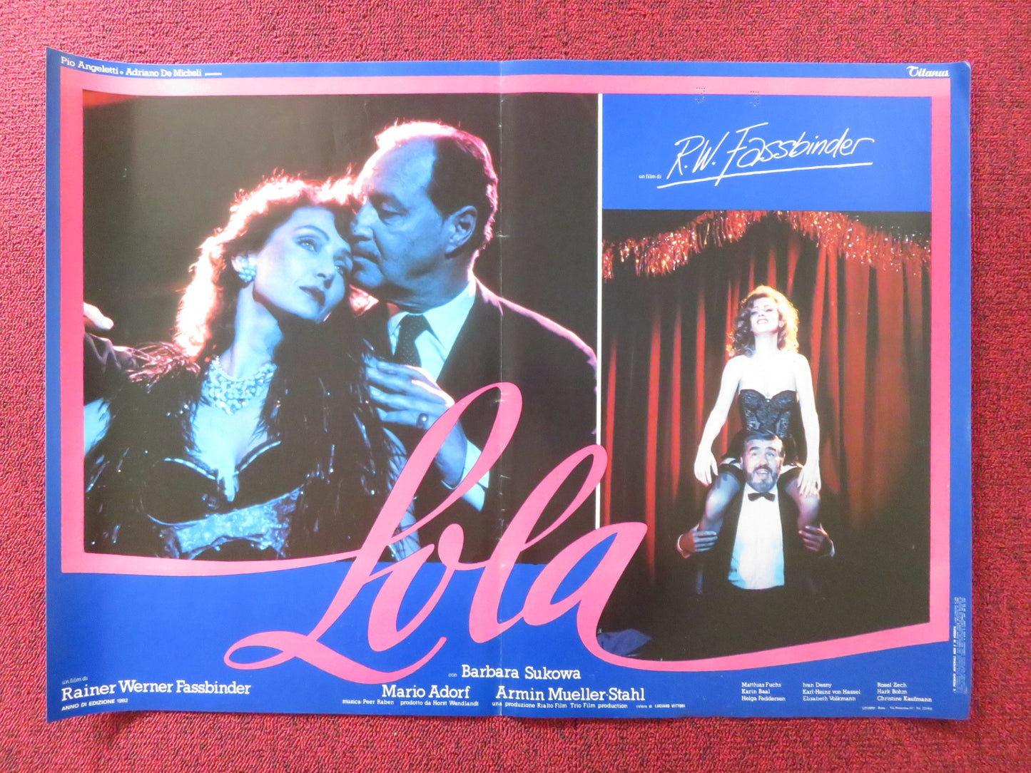 LOLA - D ITALIAN FOTOBUSTA POSTER BARBARA SUKOWA MARIO ADORF 1981