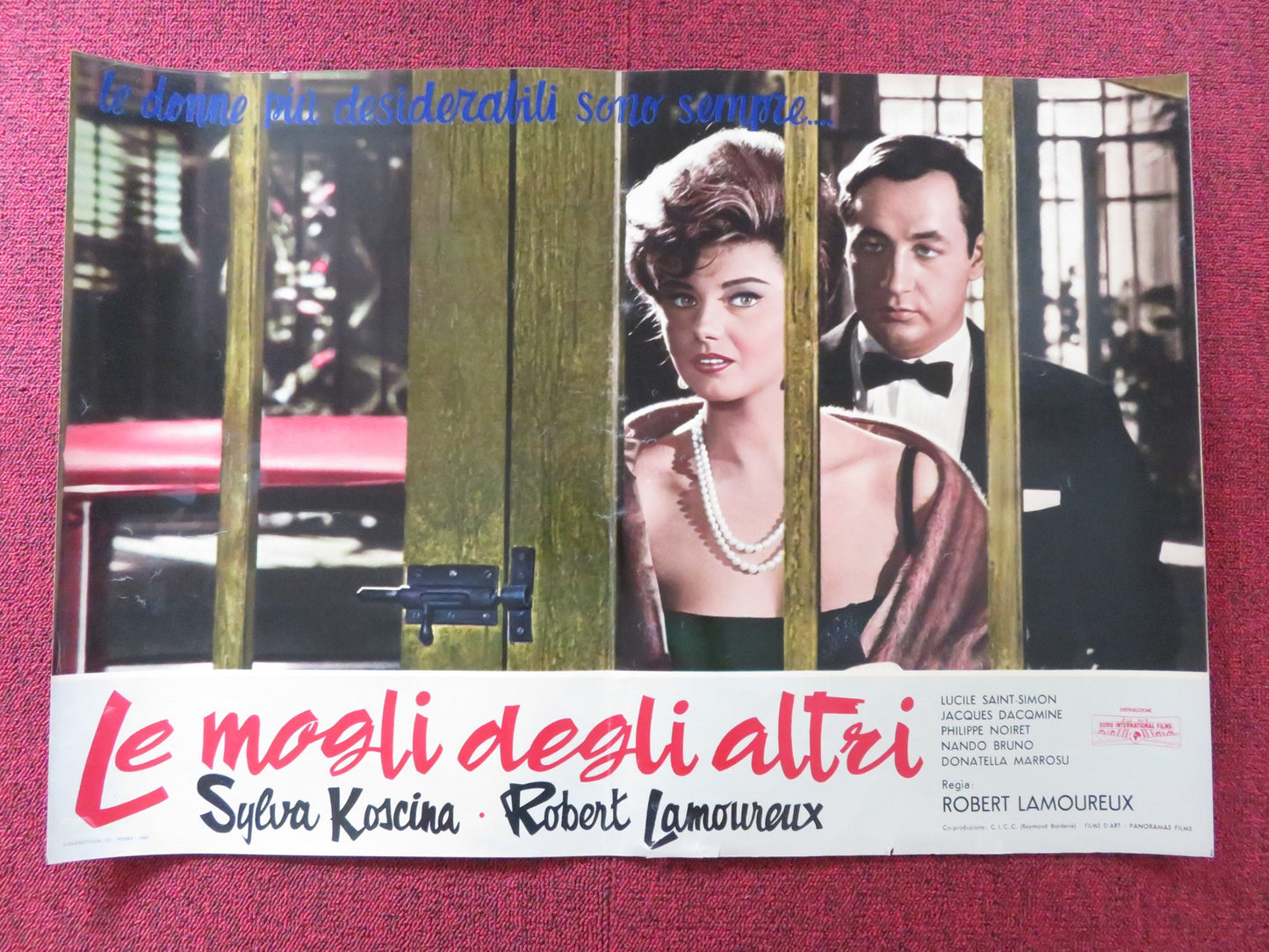 RAVISHING - E ITALIAN FOTOBUSTA POSTER ROBERT LAMOUREUX SYLVA KOSCINA 1960