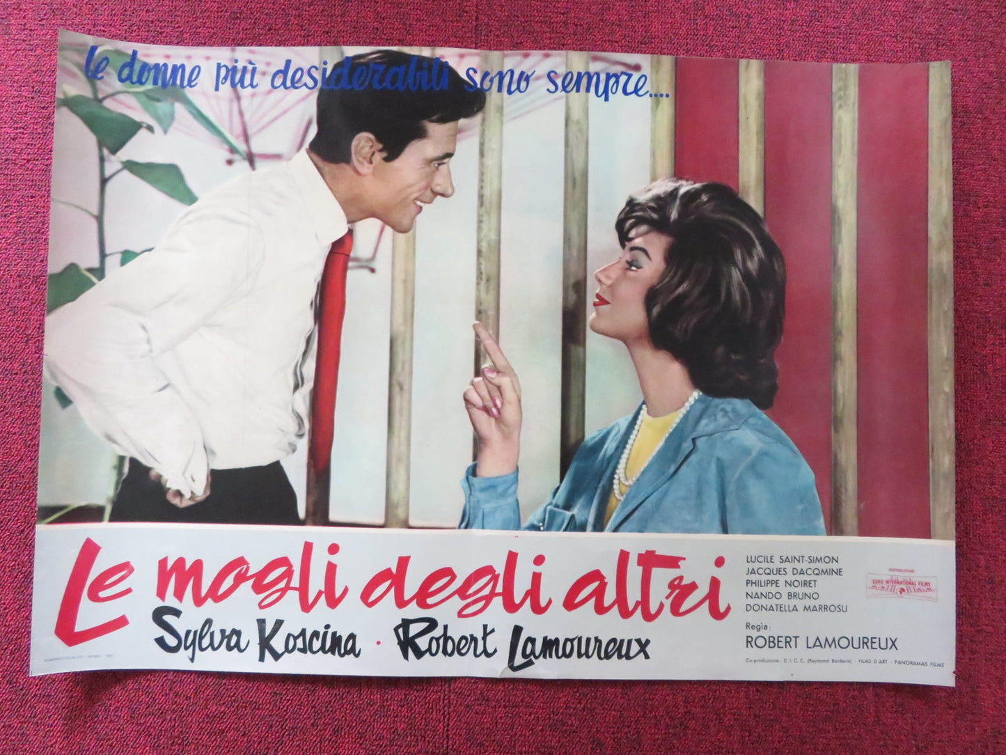 RAVISHING - F ITALIAN FOTOBUSTA POSTER ROBERT LAMOUREUX SYLVA KOSCINA 1960