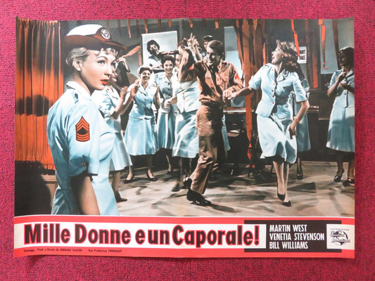 THE SERGEANT WAS A LADY - C  ITALIAN FOTOBUSTA POSTER MARTIN WEST STEVENSON 1961