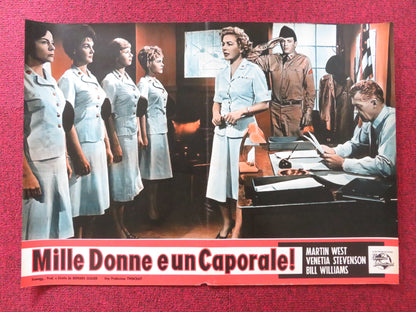 THE SERGEANT WAS A LADY - D  ITALIAN FOTOBUSTA POSTER MARTIN WEST STEVENSON 1961