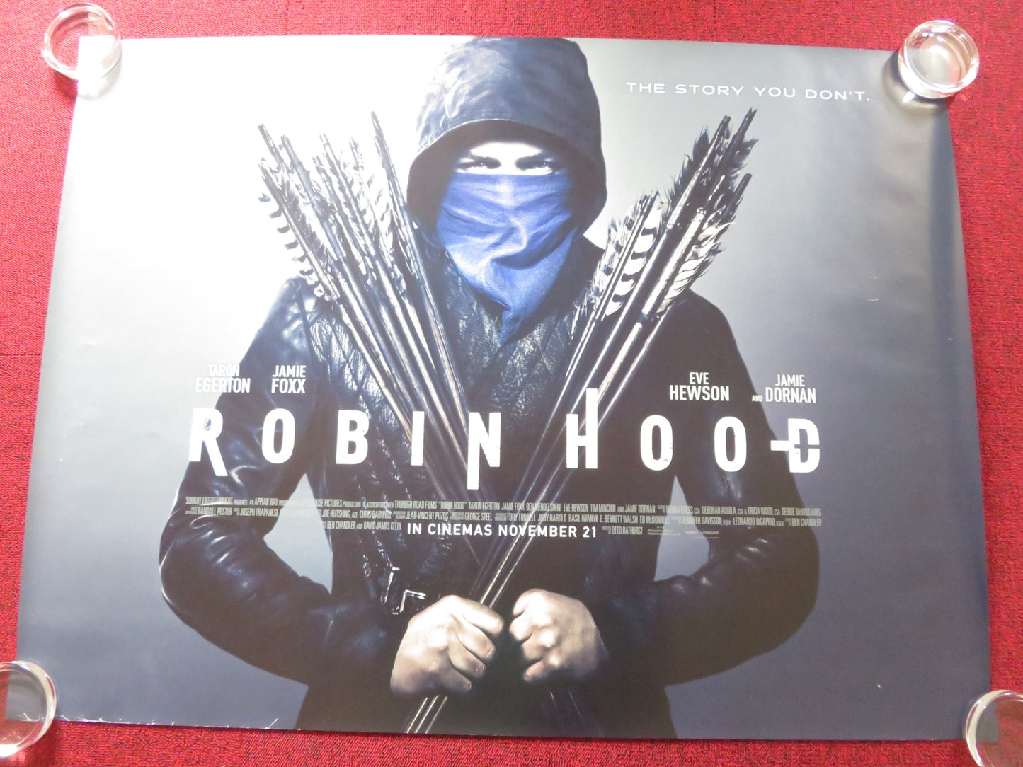 ROBIN HOOD- b UK QUAD ROLLED POSTER TARON EGERTON JAMIE FOXX 2018