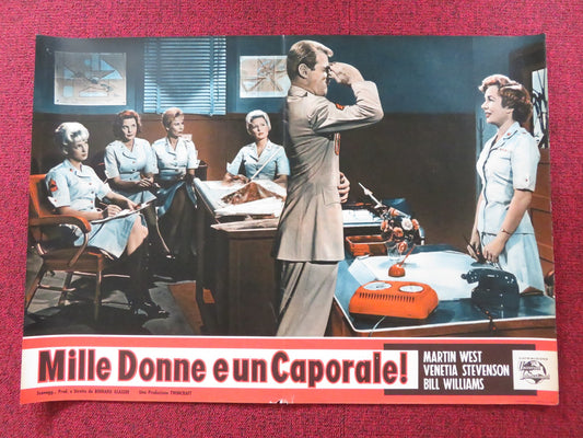 THE SERGEANT WAS A LADY - F  ITALIAN FOTOBUSTA POSTER MARTIN WEST STEVENSON 1961