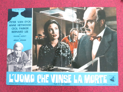 THE BRAIN - B ITALIAN FOTOBUSTA POSTER PETER VAN EYCK ANNE HEYWOOD 1962