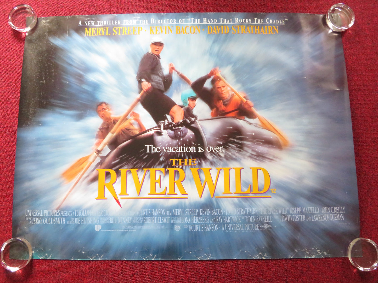 THE RIVER WILD UK QUAD ROLLED POSTER MERYL STREEP KEVIN BACON 1994