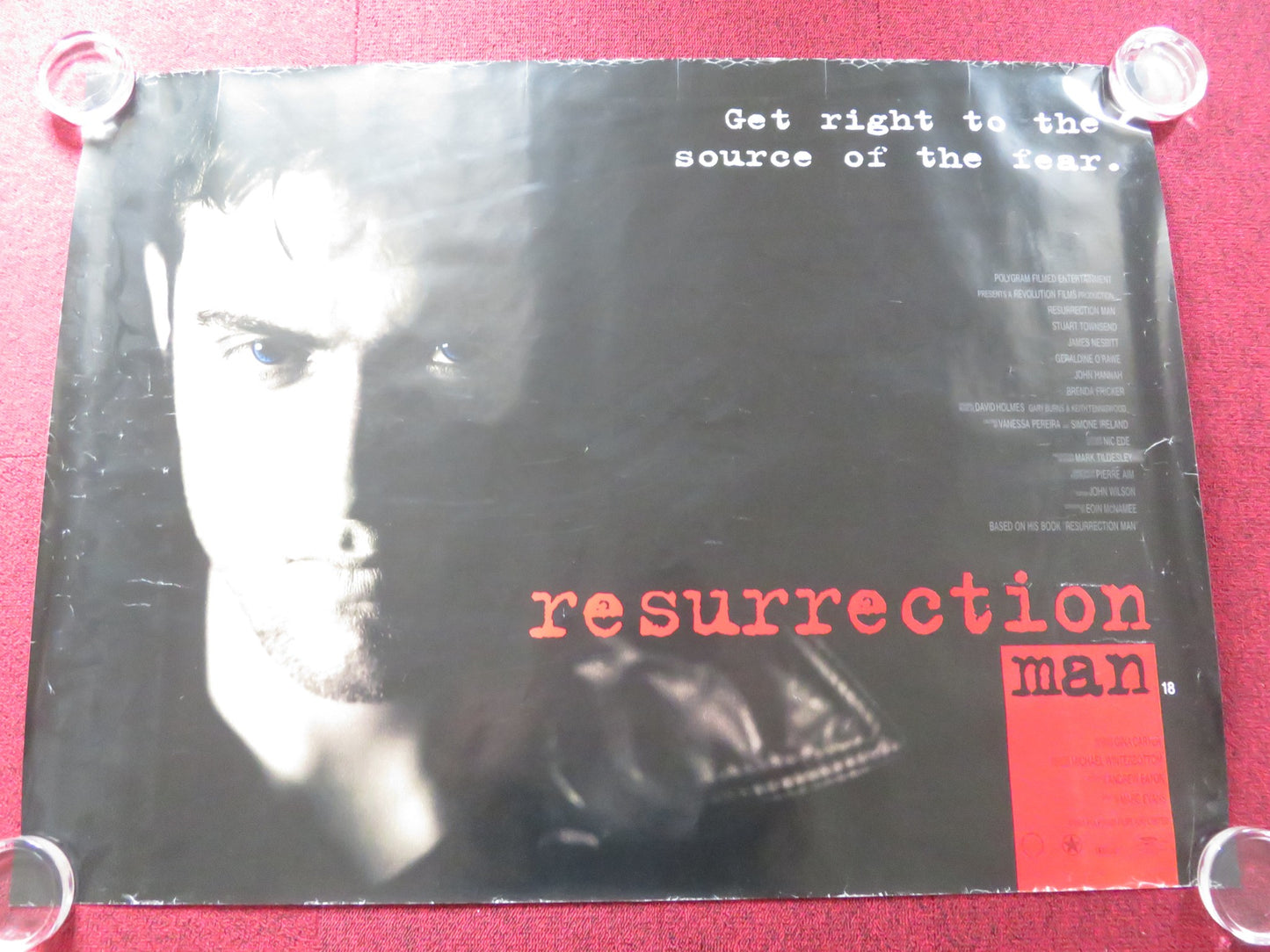 RESURRECTION MAN UK QUAD ROLLED POSTER STUART TOWNSEND JOHN HANNAH 1998