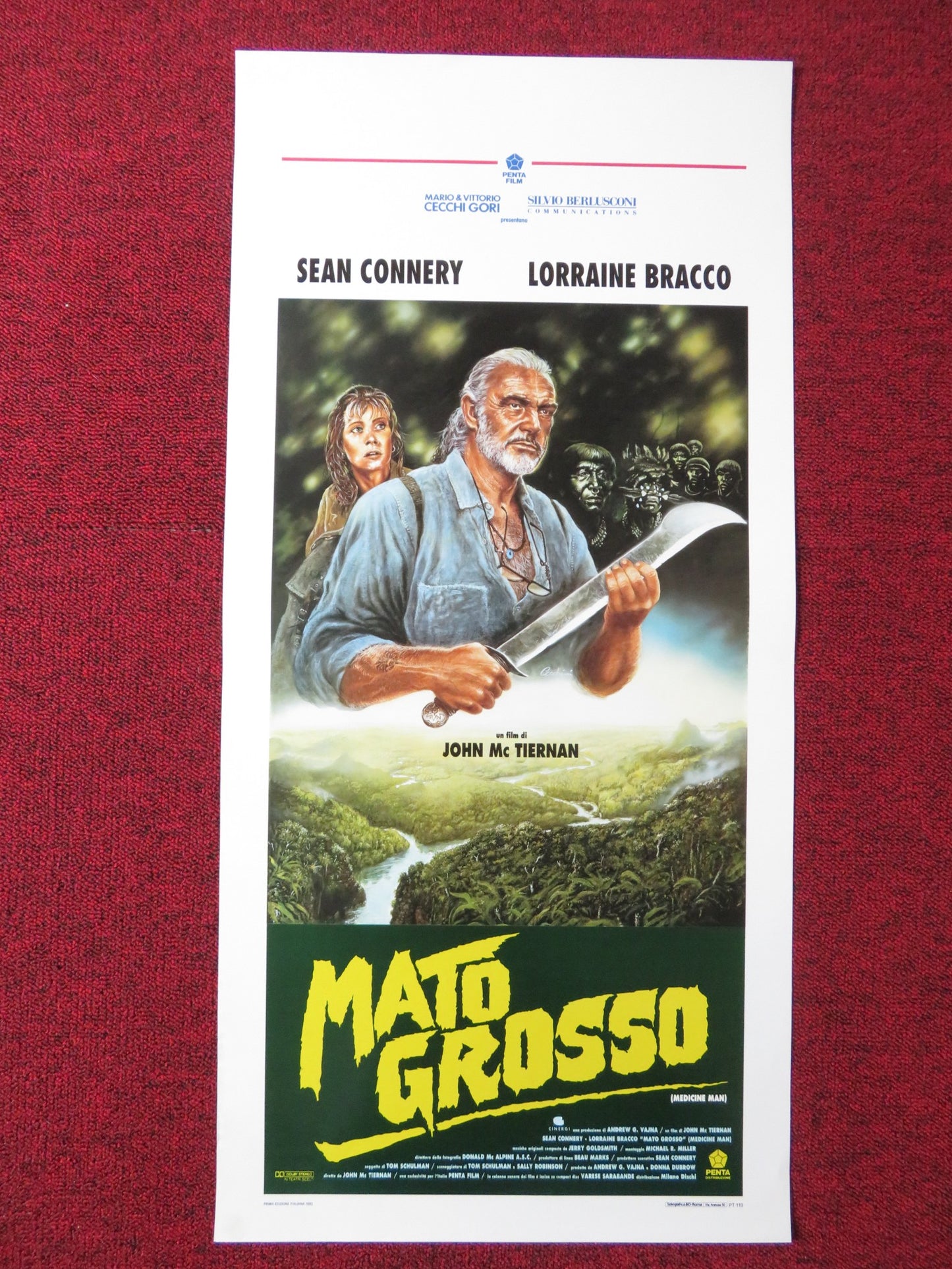 MEDICINE MAN ITALIAN LOCANDINA POSTER SEAN CONNERY LORRAINE BRACCO 1992