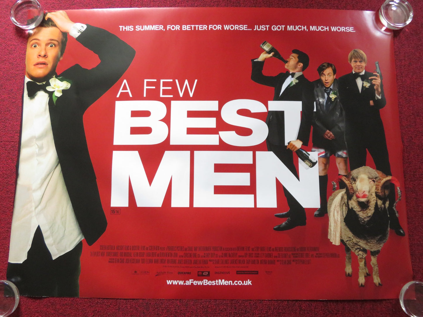 A FEW BEST MEN UK QUAD ROLLED POSTER XAVIER SAMUEL KRIS MARSHALL 2011