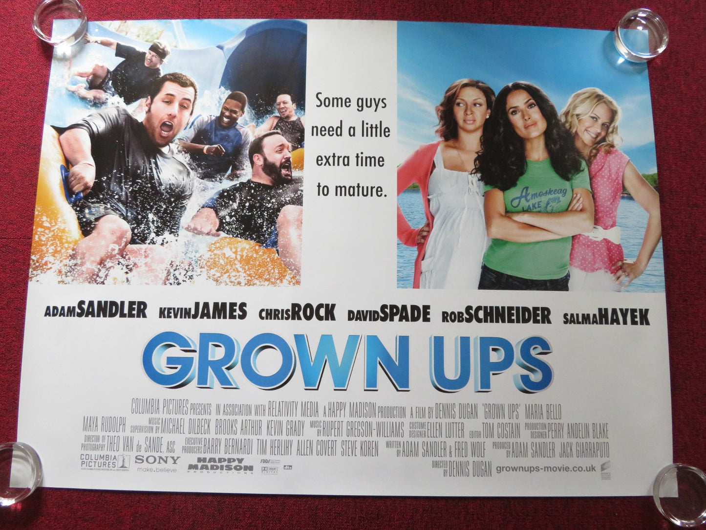 GROWN UPS UK QUAD ROLLED POSTER ADAM SANDLER KEVIN JAMES 2010