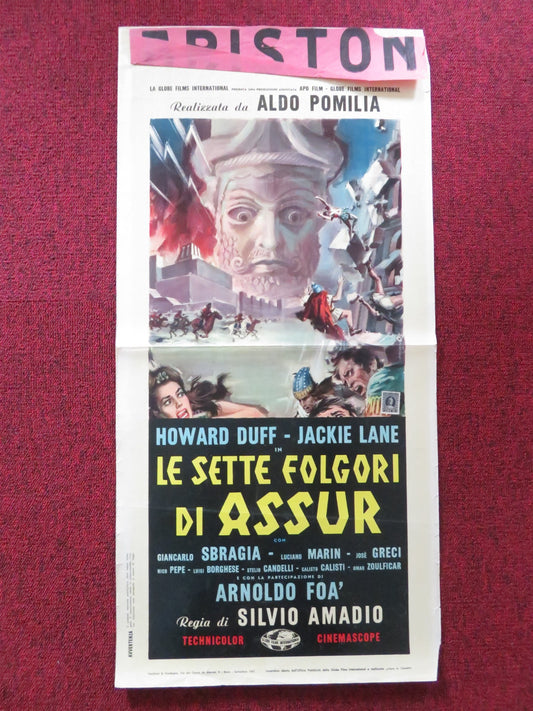 WAR GODS OF BABYLON ITALIAN LOCANDINA POSTER HOWARD DUFF JACKIE LANE 1962