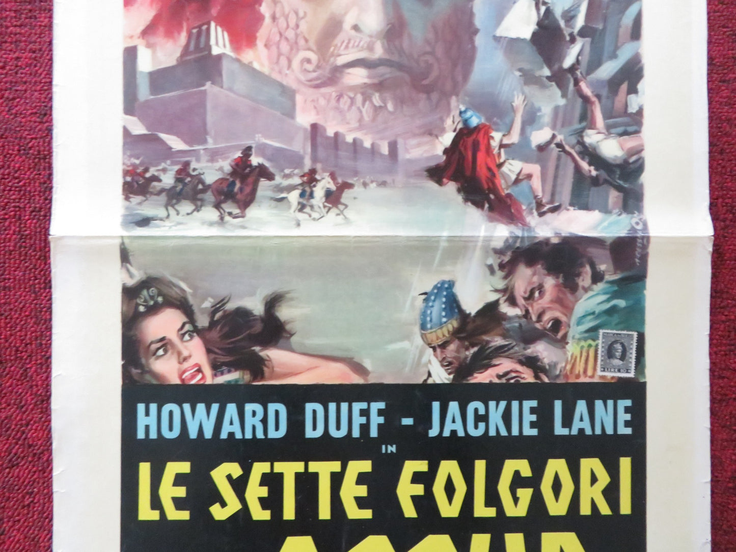 WAR GODS OF BABYLON ITALIAN LOCANDINA POSTER HOWARD DUFF JACKIE LANE 1962