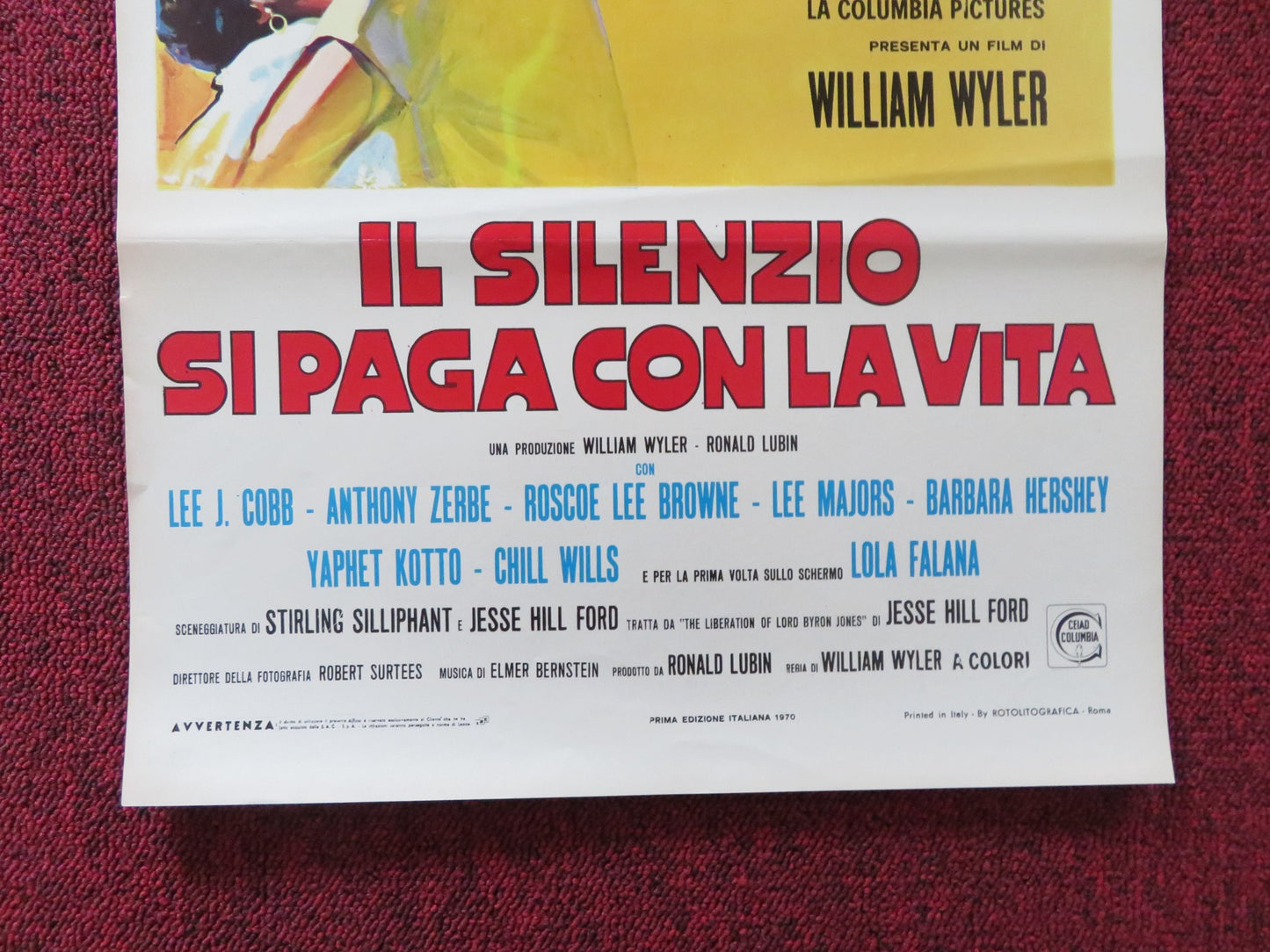 THE LIBERATION OF L. B. JONES ITALIAN LOCANDINA POSTER LEE J. COBB A. ZERBE 1970