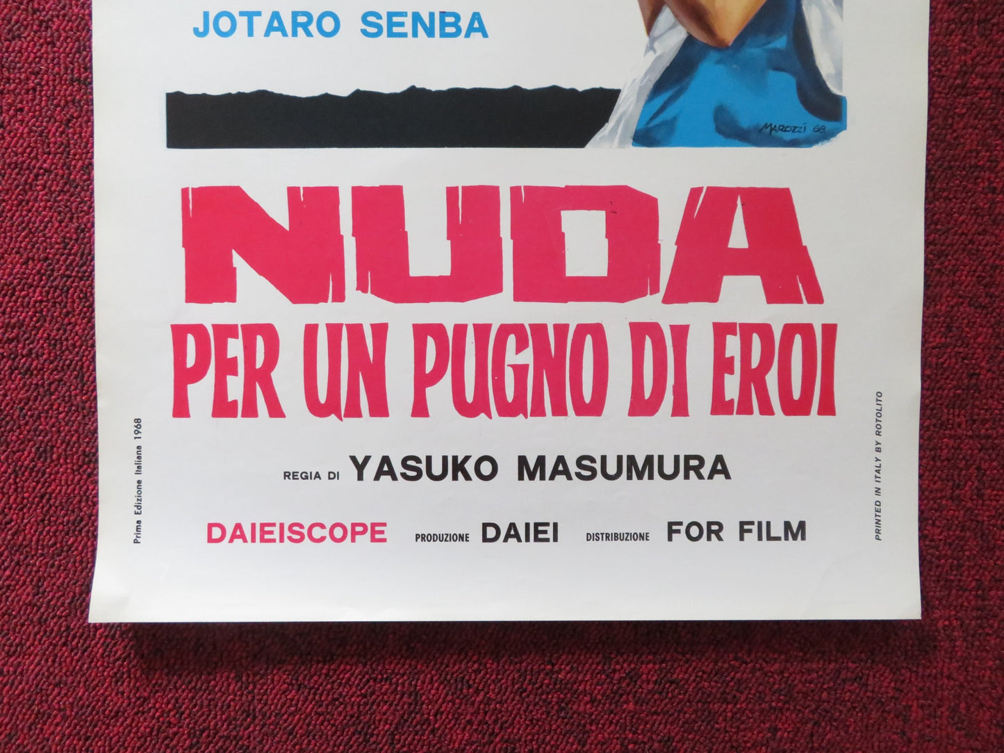 THE RED ANGEL ITALIAN LOCANDINA POSTER AYAKO WAKAO SHINSUKE ASHIDA 1968