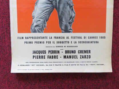 THE 317TH PLATOON ITALIAN LOCANDINA POSTER JACQUES PERRIN BRUNO CREMER 1965