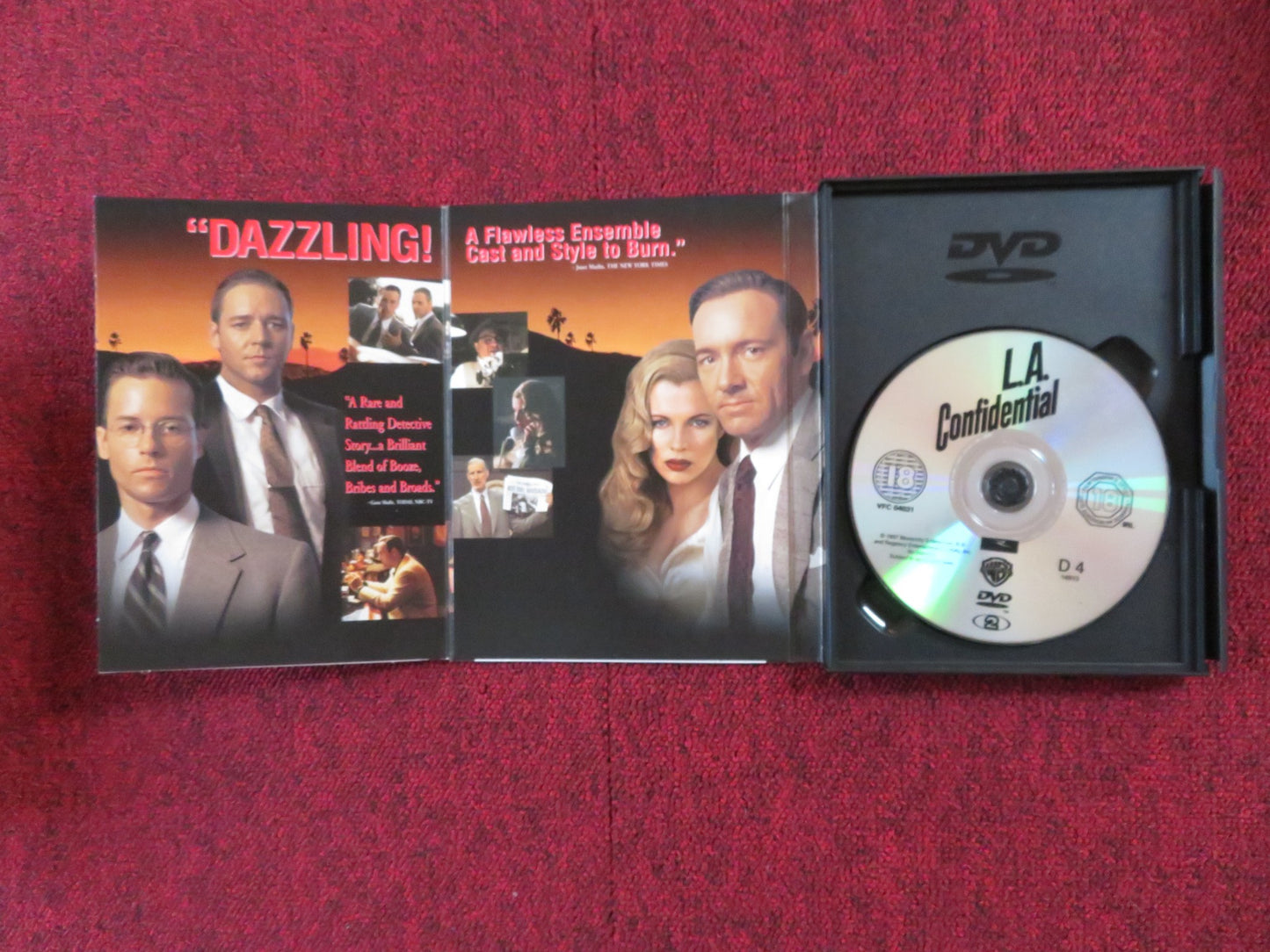 L.A. CONFIDENTIAL (DVD) KIM BASINGER KEVIN SPACEY 1997 REGION 2