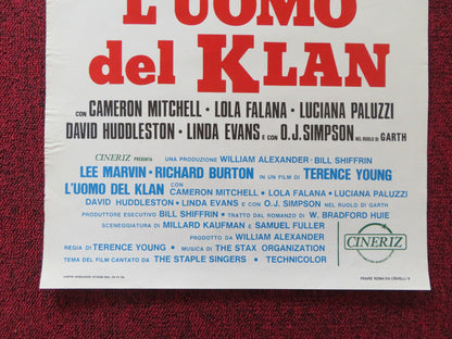 THE KLANSMAN ITALIAN LOCANDINA POSTER LEE MARVIN RICHARD BURTON 1974