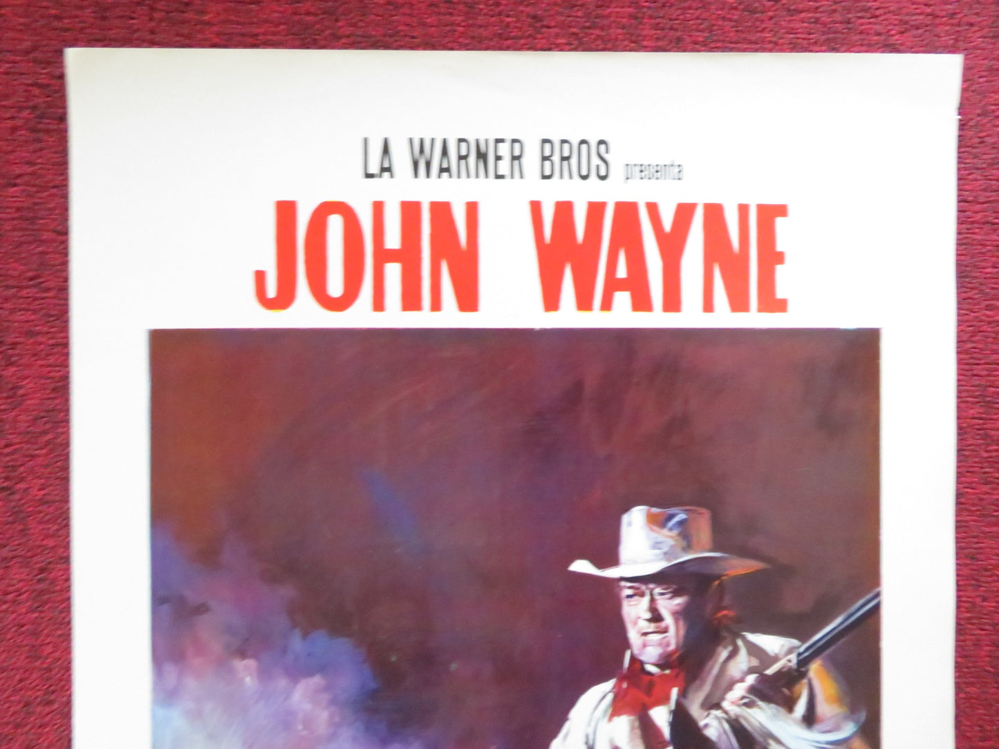 THE COWBOYS ITALIAN LOCANDINA POSTER JOHN WAYNE ROSCOE LEE BROWNE 1972