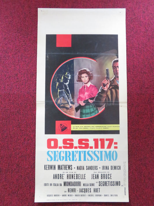 OSS 117 SEGRETISSIMO ITALIAN LOCANDINA POSTER KERWIN MATHEWS NADIA SANDERS 1963