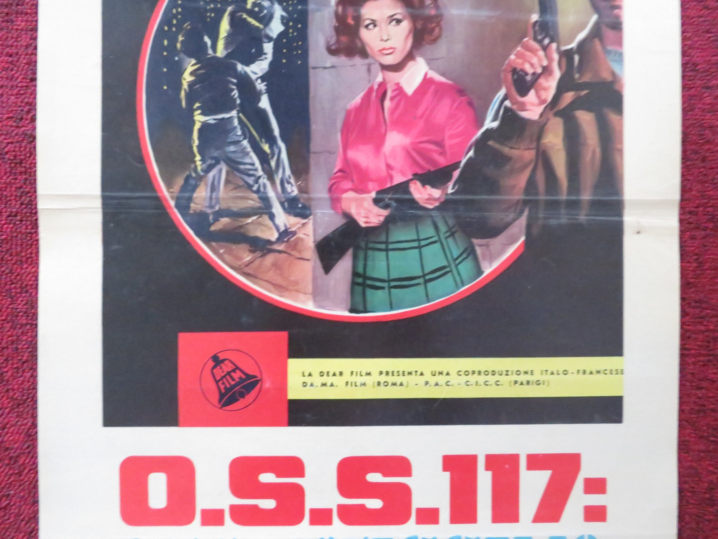 OSS 117 SEGRETISSIMO ITALIAN LOCANDINA POSTER KERWIN MATHEWS NADIA SANDERS 1963