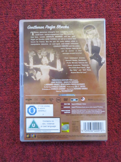 GENTLEMEN PREFER BLONDES (DVD) MARILYN MONROE JANE RUSSELL 1953 REGION 2