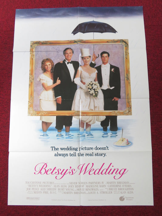 BETSY'S WEDDING FOLDED US ONE SHEET POSTER ALAN ALDA MOLLY RINGWALD 1990