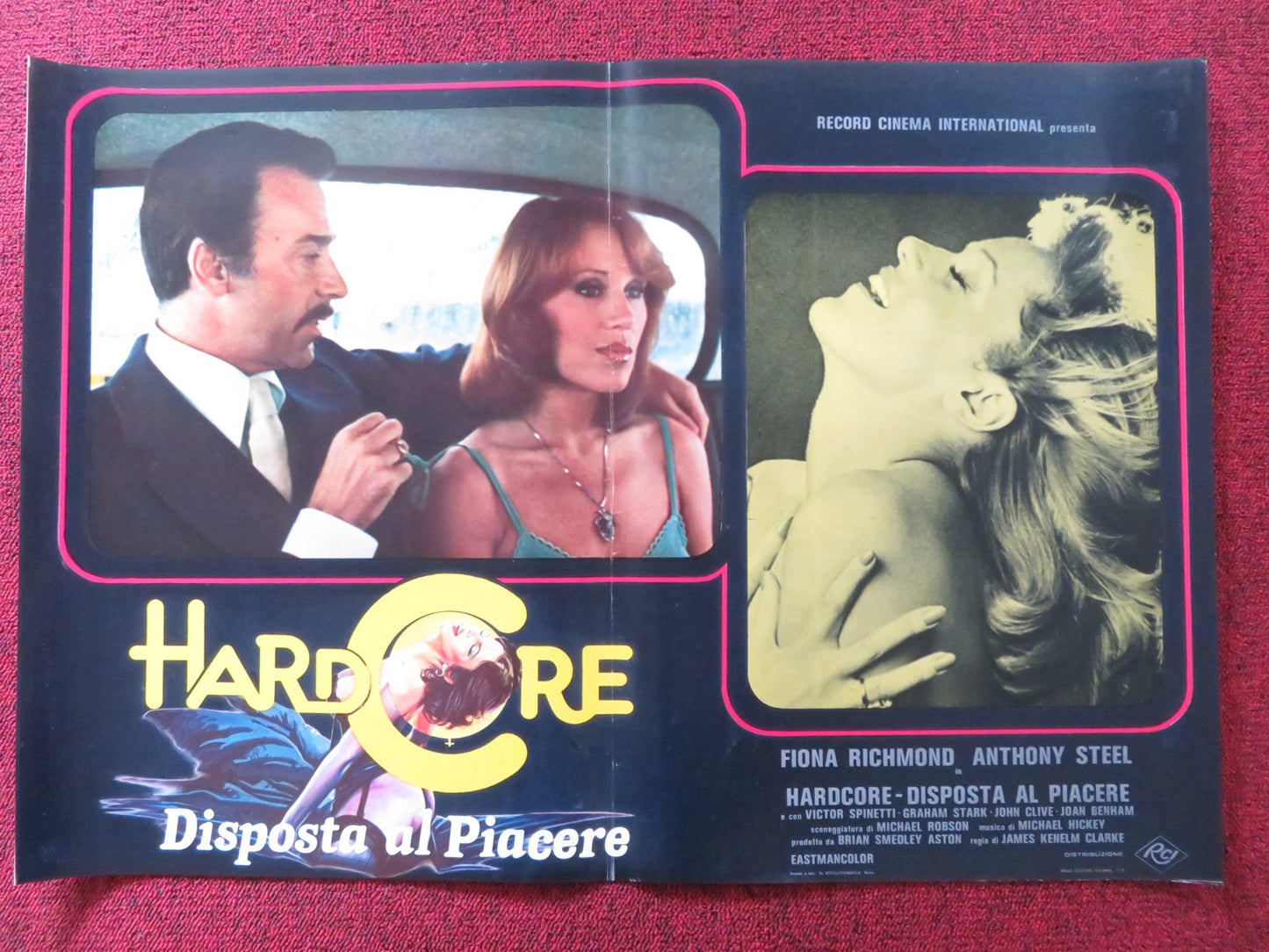 HARDCORE DISPOSTA AL PIACERE / FIONA - A ITALIAN FOTOBUSTA POSTER RICHMOND 1977