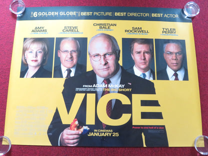 VICE UK QUAD ROLLED POSTER CHRISTIAN BALE SAM ROCKWELL 2018