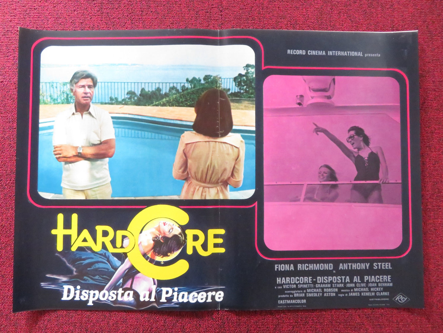 HARDCORE DISPOSTA AL PIACERE / FIONA - C ITALIAN FOTOBUSTA POSTER RICHMOND 1977