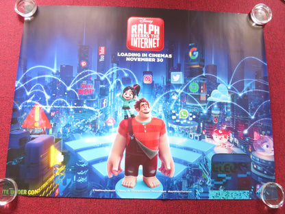 RALPH BREAKS THE INTERNET UK QUAD ROLLED POSTER JOHN C. REILLY S. SILVERMAN 2018