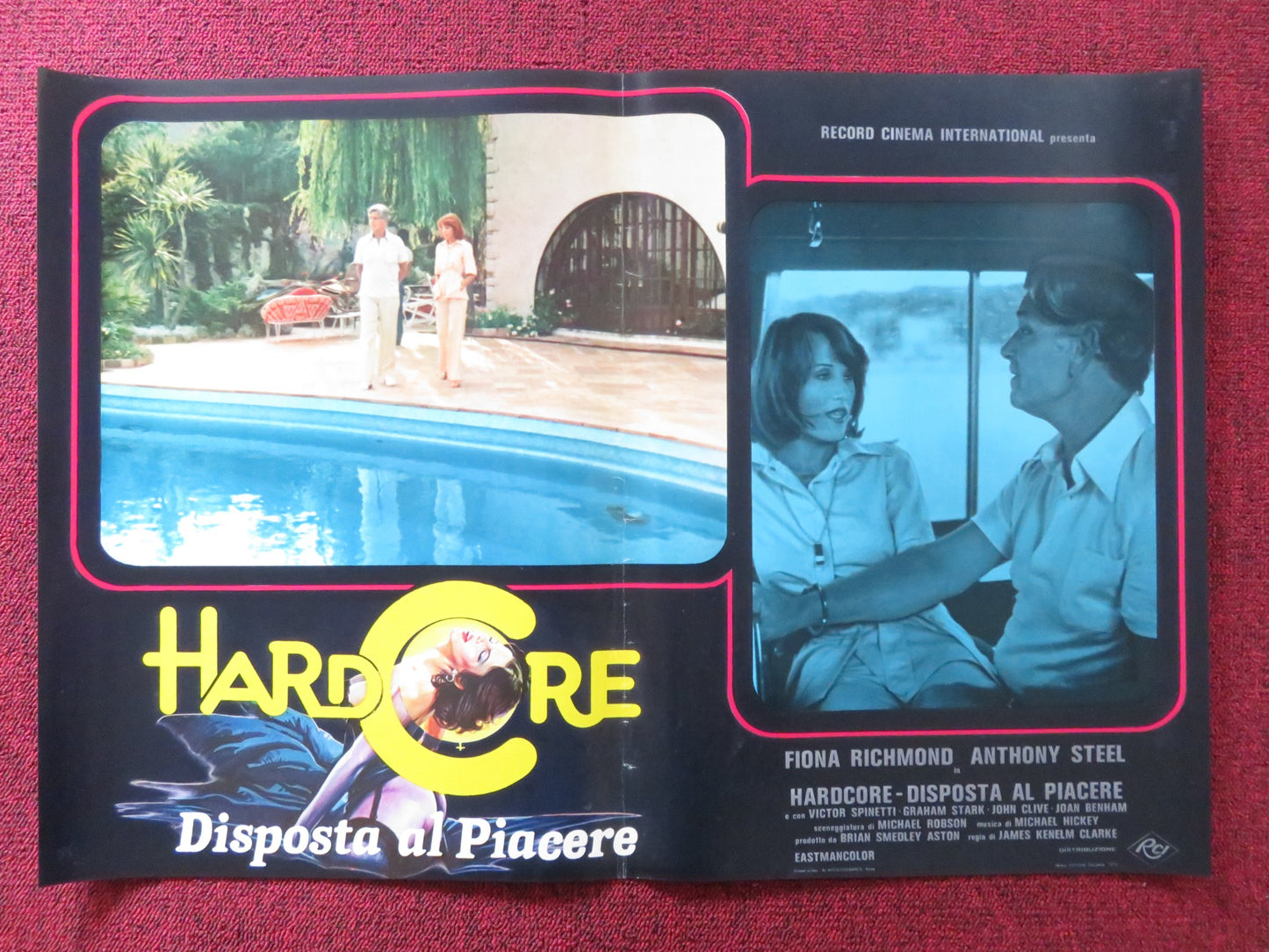 HARDCORE DISPOSTA AL PIACERE / FIONA - H ITALIAN FOTOBUSTA POSTER RICHMOND 1977