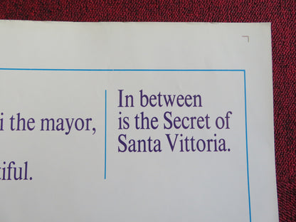 SECRET OF SANTA VITTORIA FOLDED US ONE SHEET POSTER QUINN VIRNA LISI 1969