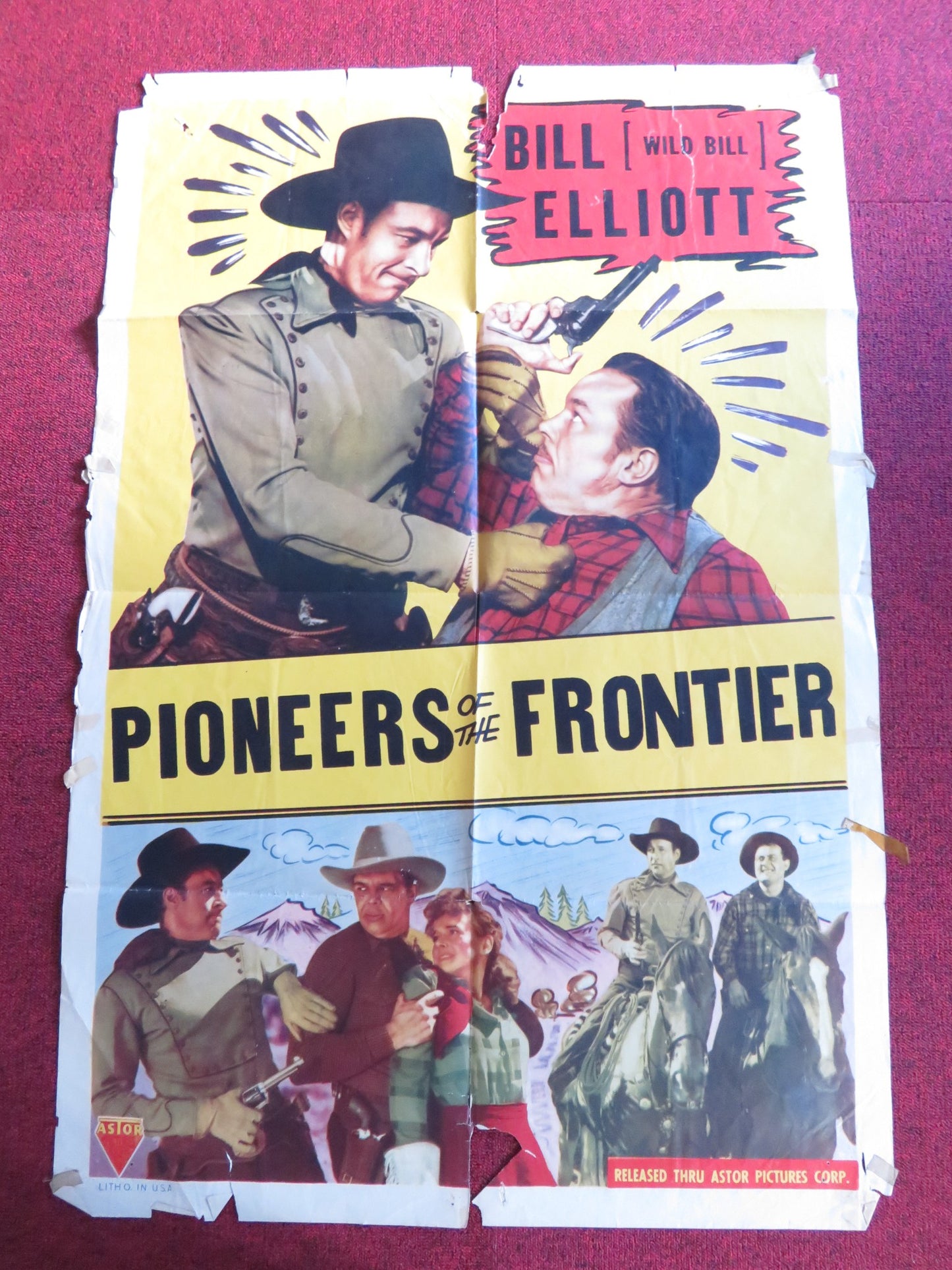 PIONEERS OF THE FRONTIER FOLDED US ONE SHEET POSTER ELLIOTT DICK CURTIS 1940